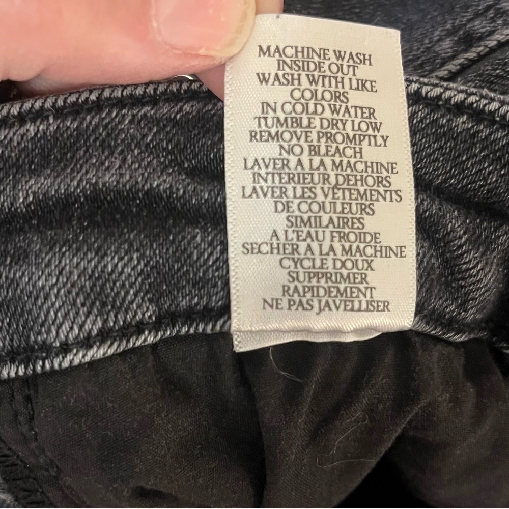 Frank & Eileen Derry Signature Slim Straight Washed Black Raw Hem Jeans Size 27 - Picture 14 of 14